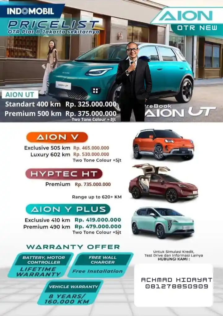 Harga Mobil aion Terbaru